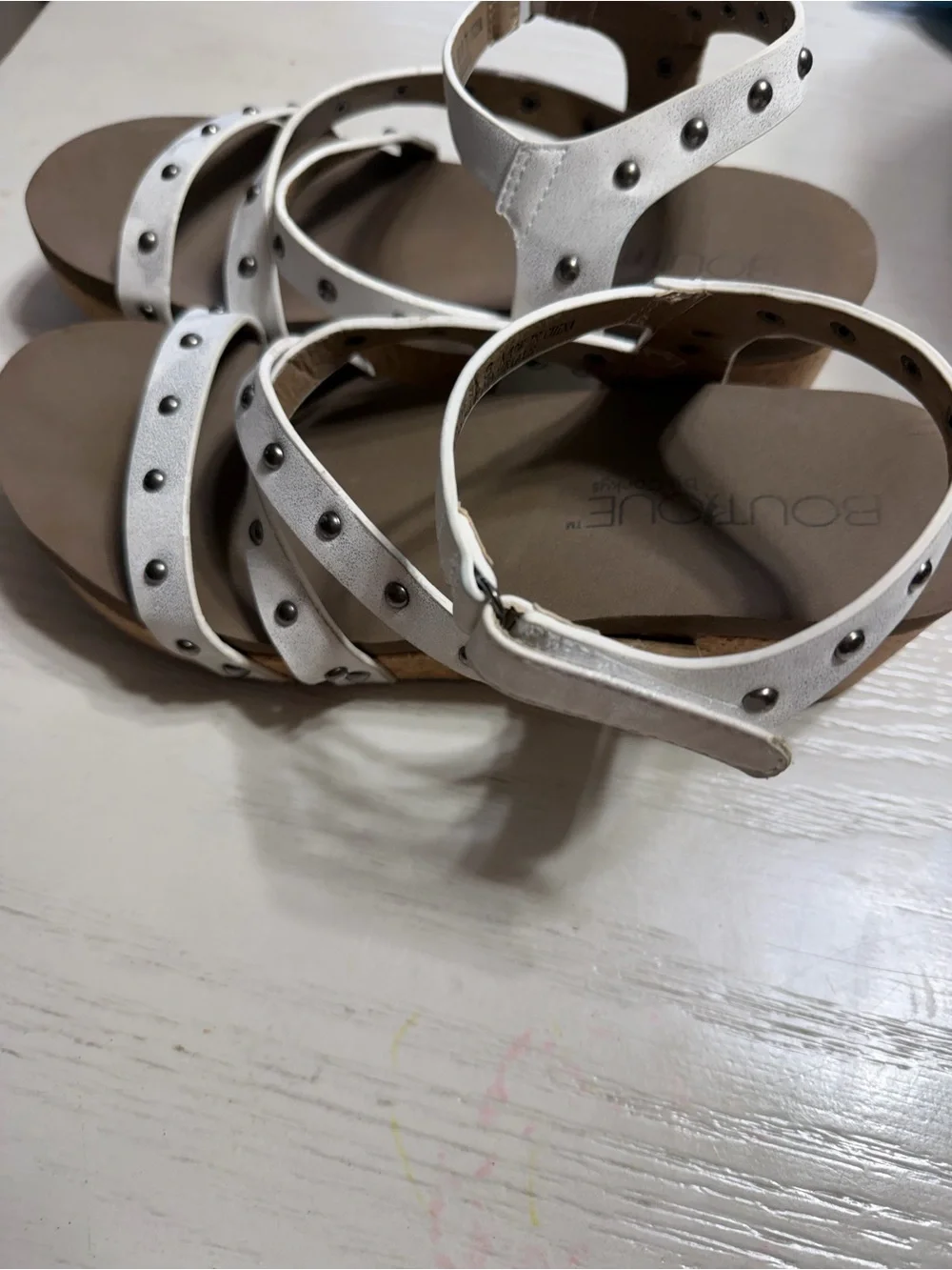 Corkys Silver Studded Cork Wedge Sandals - Women